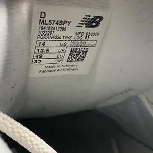 New Balance 574 Athletic Comfort Shoes White Cream ML574SPY Mens US Size 14 New Balance | Shoes | New Balance 574 Athletic Comfort Shoes  main image 4
